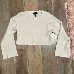 Boxy Long-Sleeve Crop Top